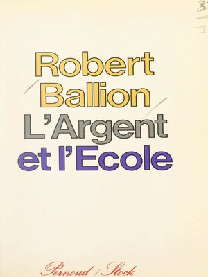 cover image of L'argent et l'école